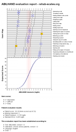 Figure 2: ABILHAND evaluation report